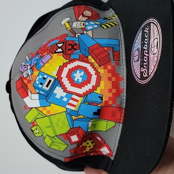 Legos Black & Gray w/ Colorful Legos Graphic Snapback Cap Hat - Picture 2 of 12